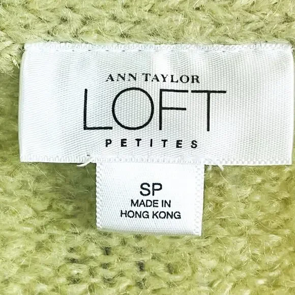 Ann Taylor Loft Womens Mohair Wool Blend Cardigan Sweater - Green Petite Size SP - Picture 6 of 8